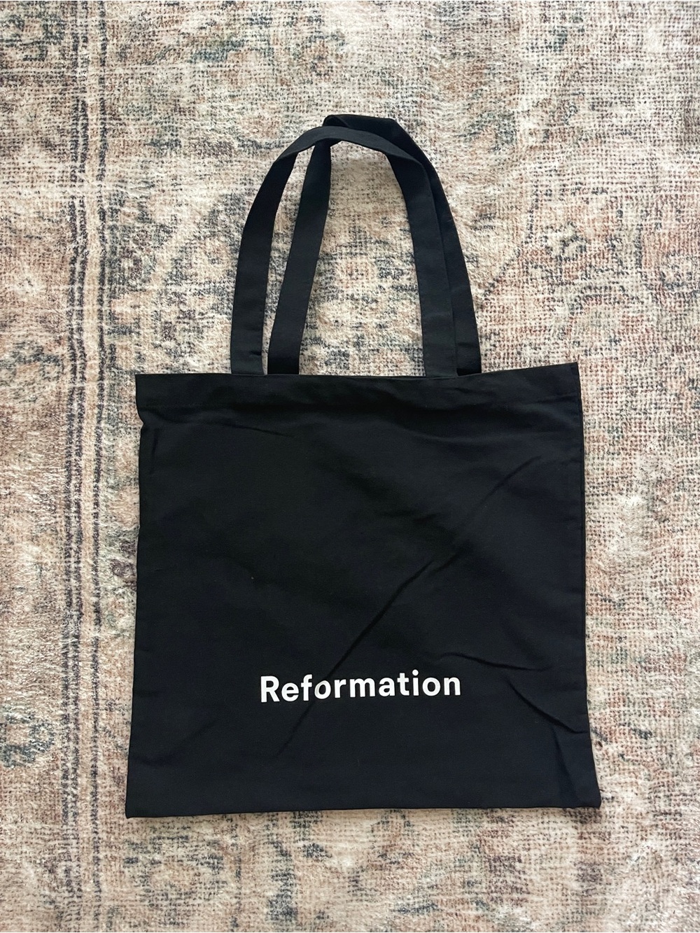 New Reformation Black Reusable Tote Bag